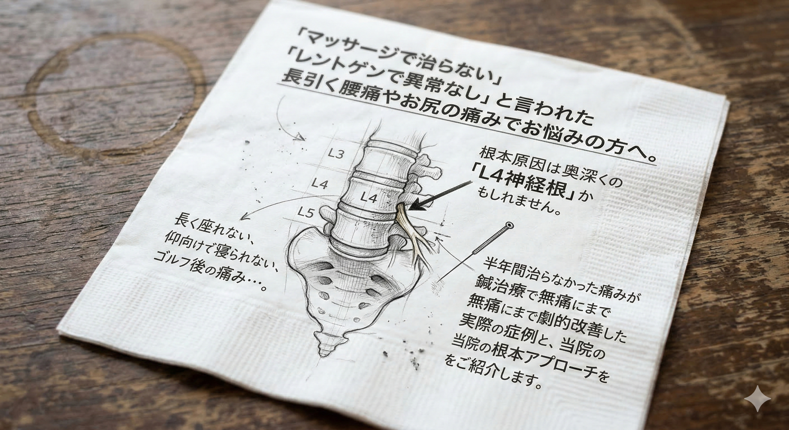 L4神経根で腰痛が改善