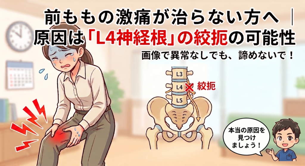 L4神経根 もも前の痛みが改善